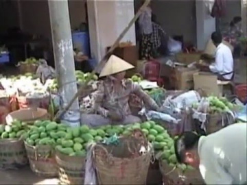 Markets in My Tho City, Vietnam